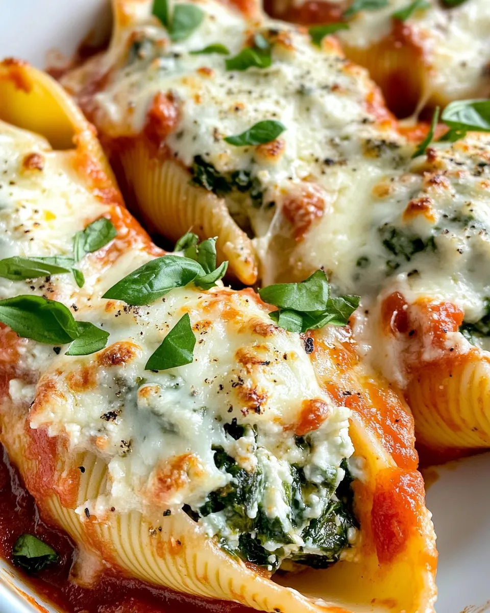 Homemade Spinach and Ricotta Stuffed Shells recipe photo