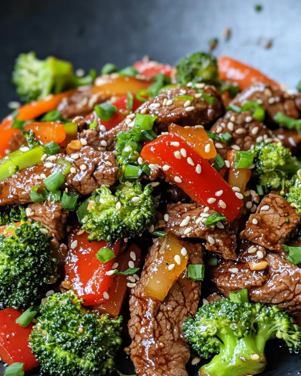 Quick Sticky Honey Soy Beef Stir-Fry in 20 food shot