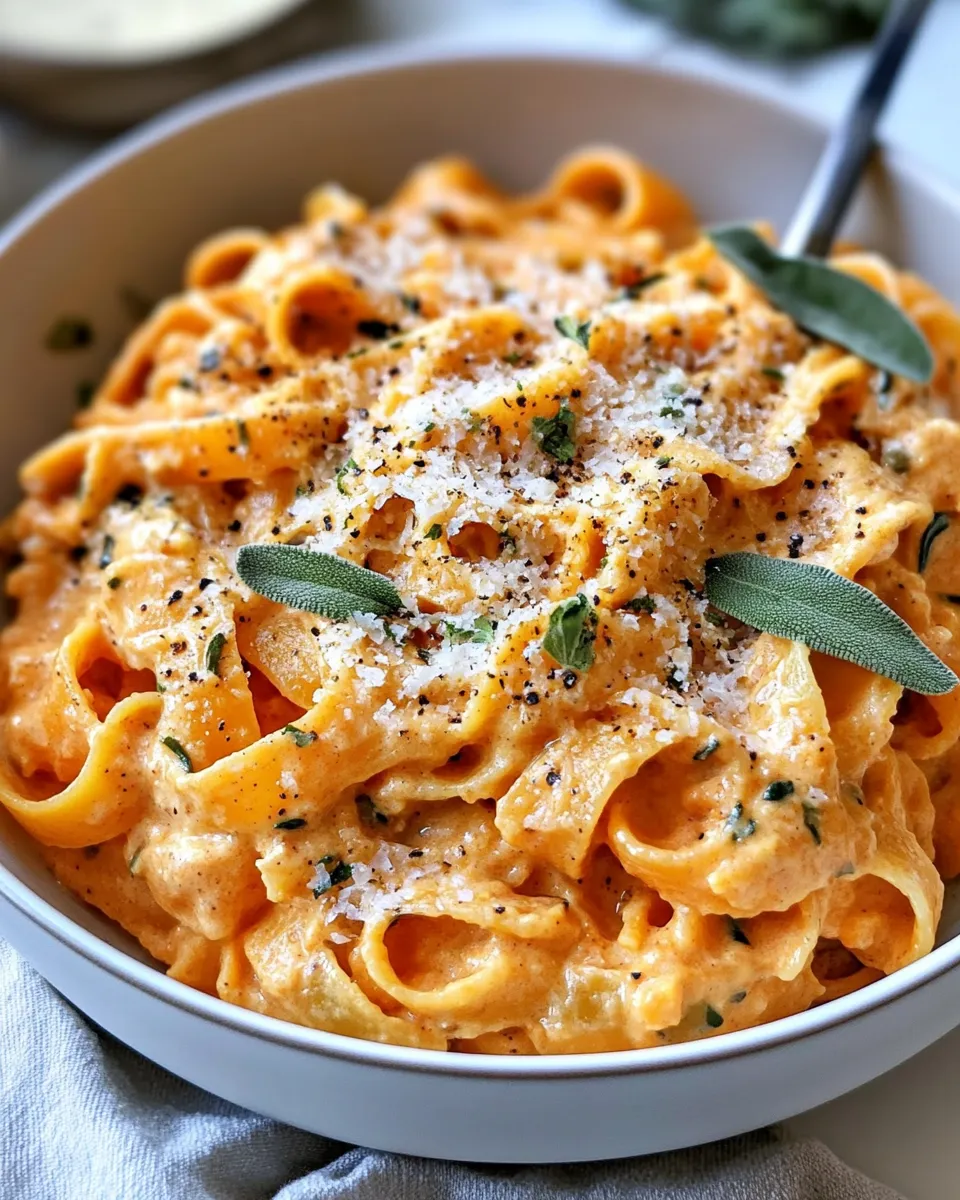 Classic Sweet Potato Creamy Sage Pasta recipe image