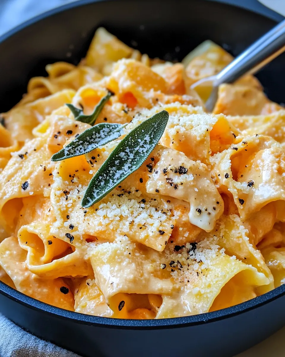 Easy Sweet Potato Creamy Sage Pasta dish photo