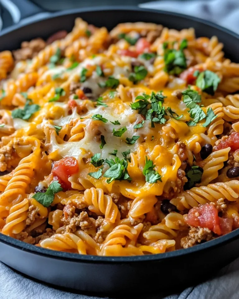 Homemade Tex-Mex Cheesy Taco Pasta recipe photo