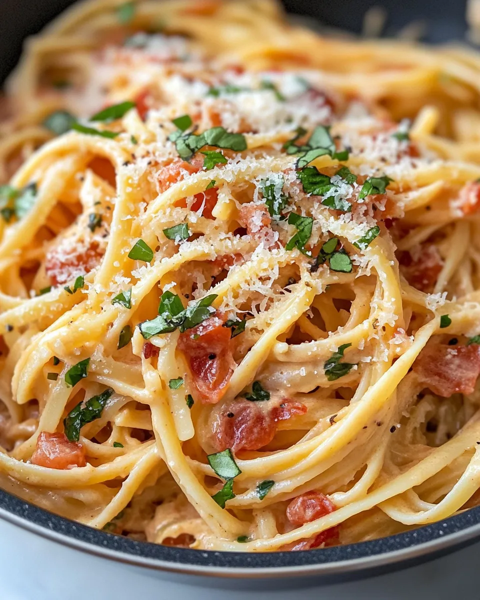 Classic The Best Creamy Garlic Tomato Pasta dish photo