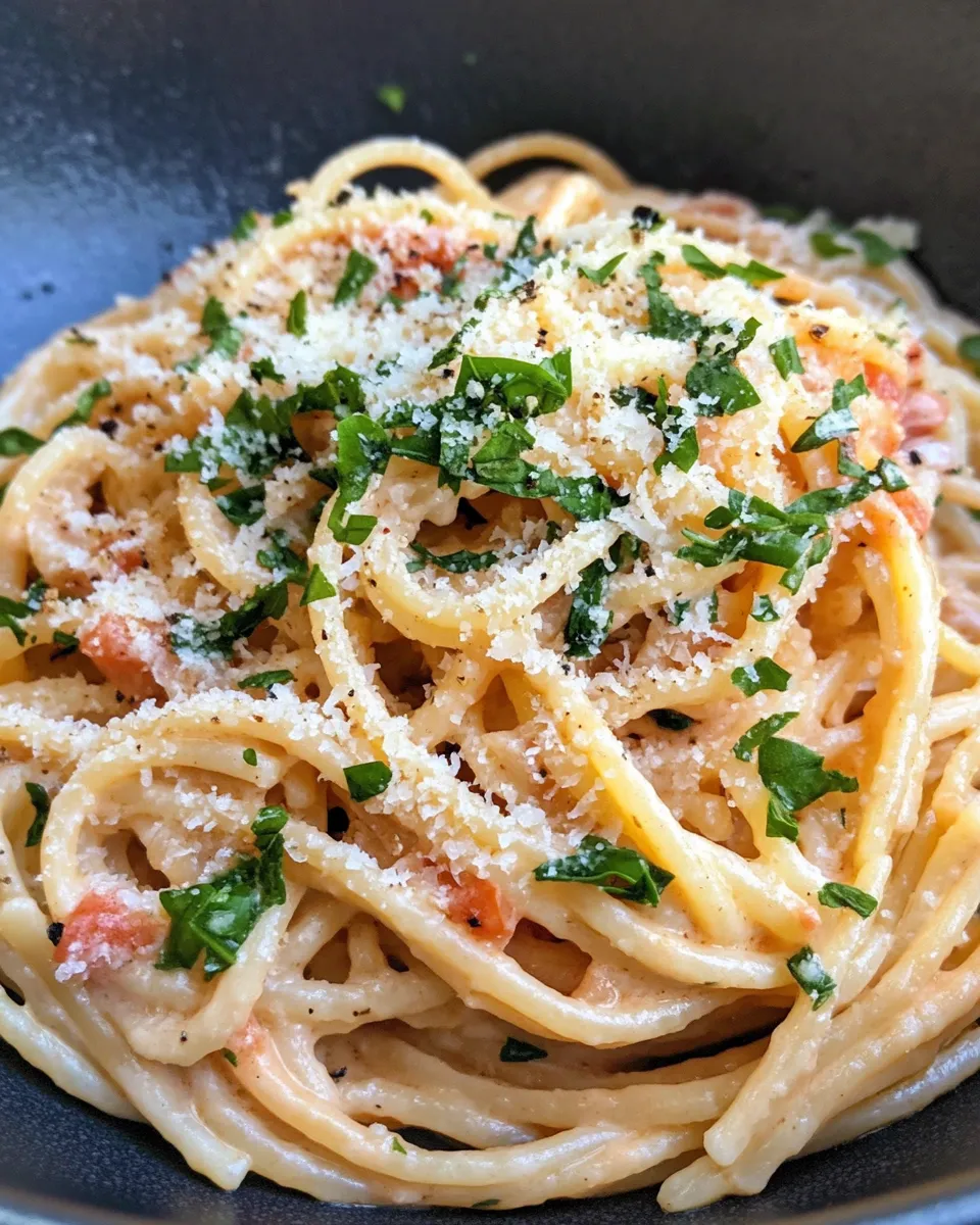 Delicious The Best Creamy Garlic Tomato Pasta image