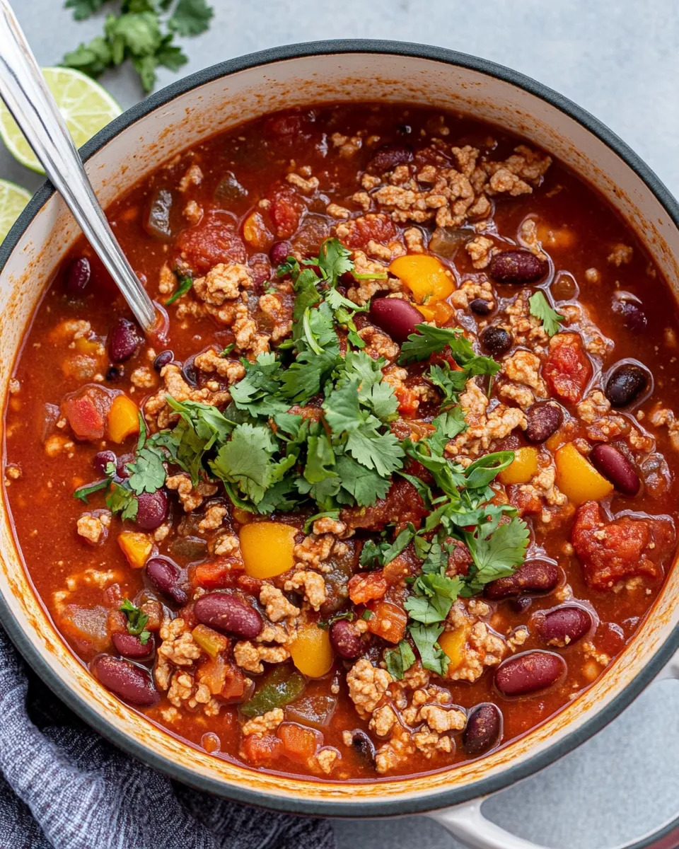 Delicious Turkey Chili with Beans plate image