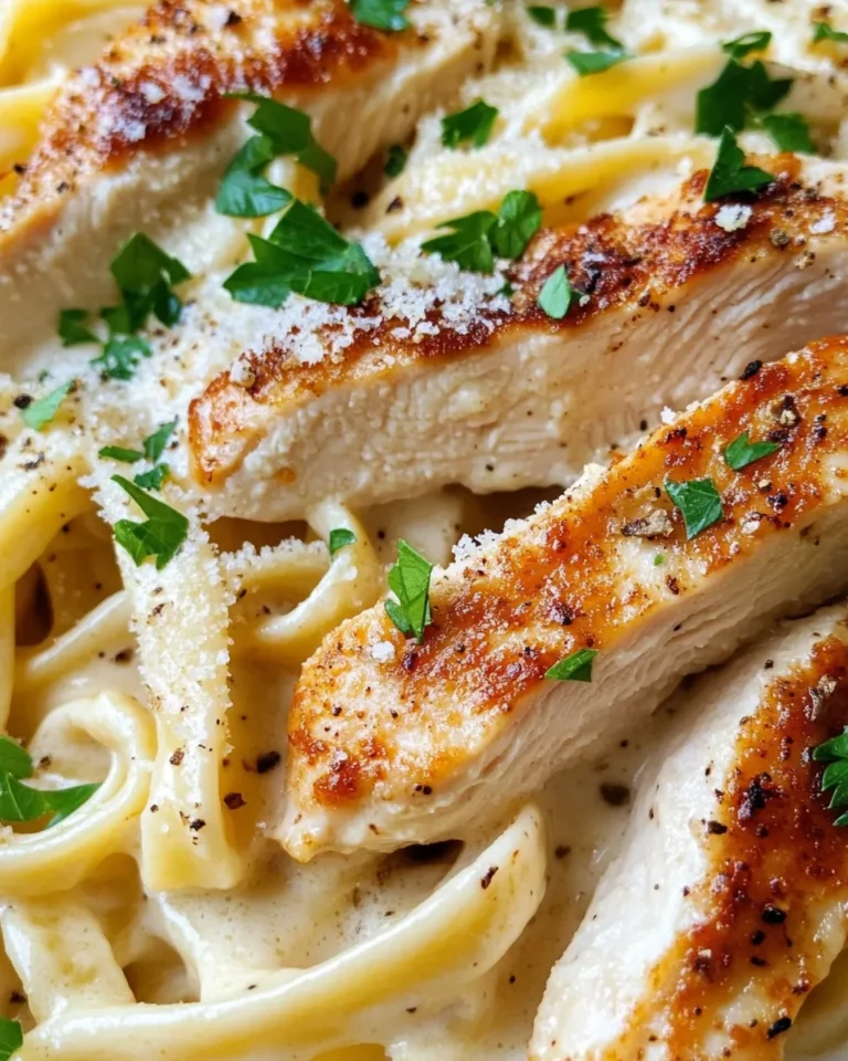 Homemade Tuscan Chicken Alfredo Pasta photo