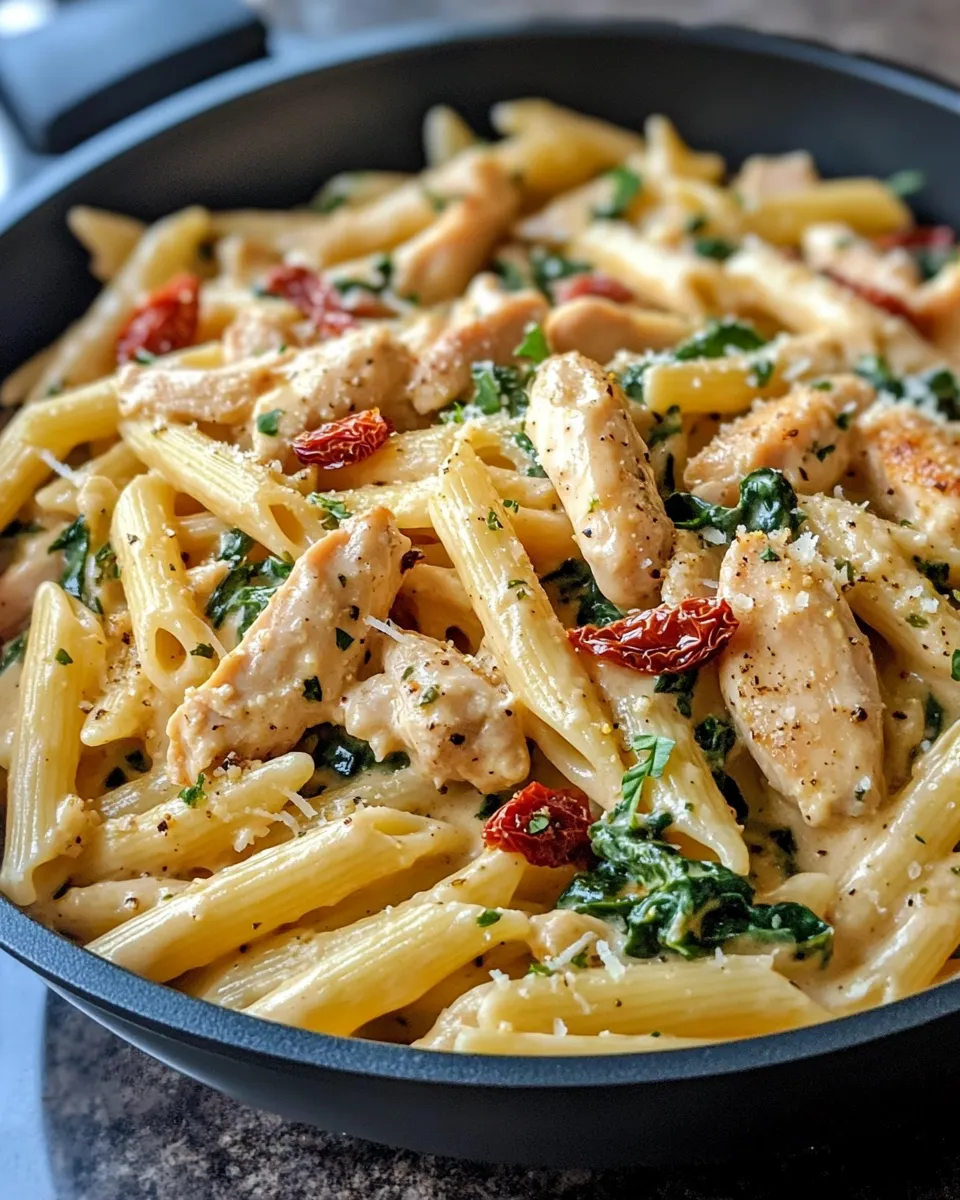 Homemade Tuscan Creamy Chicken Penne photo