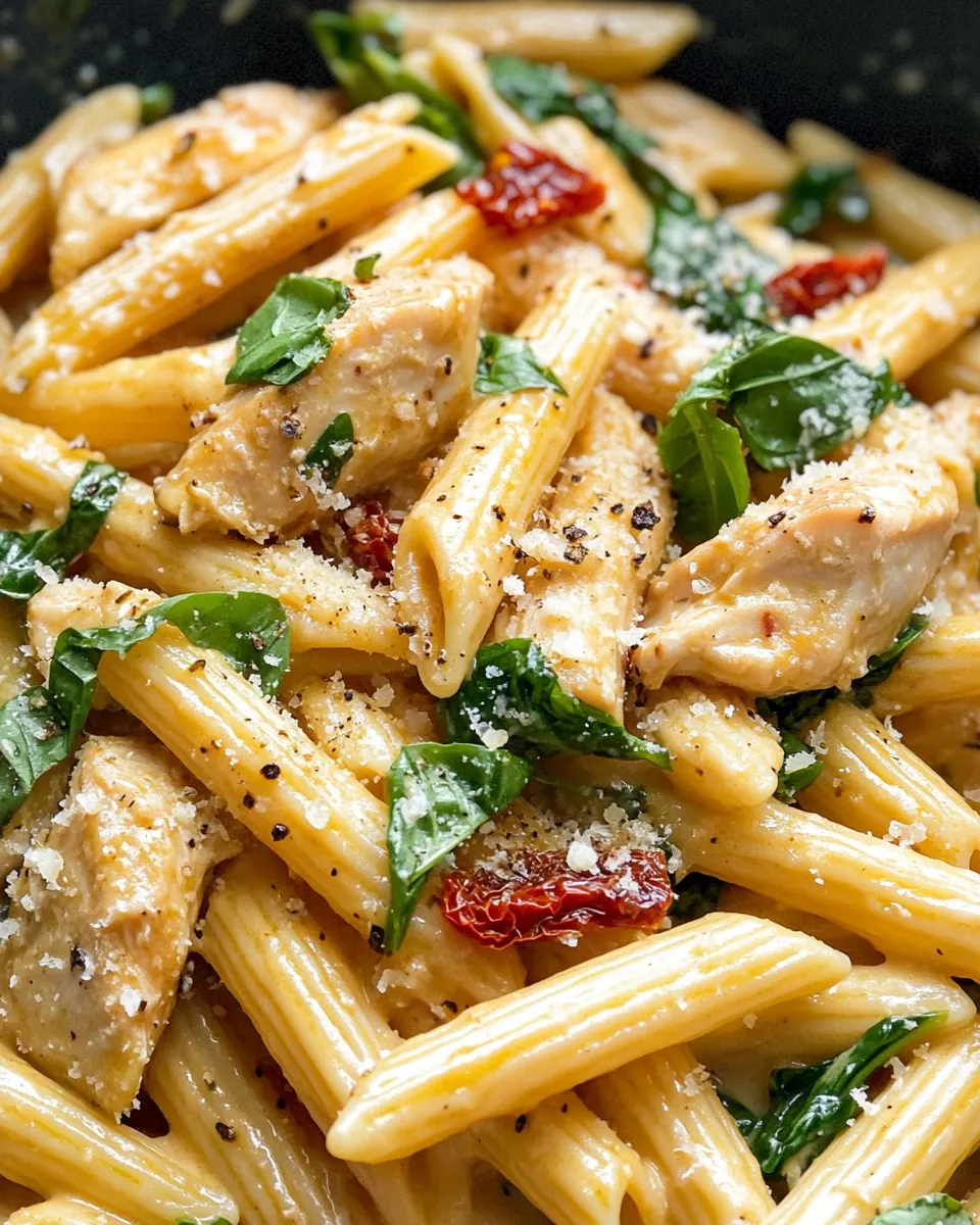 Easy Tuscan Creamy Chicken Penne recipe photo