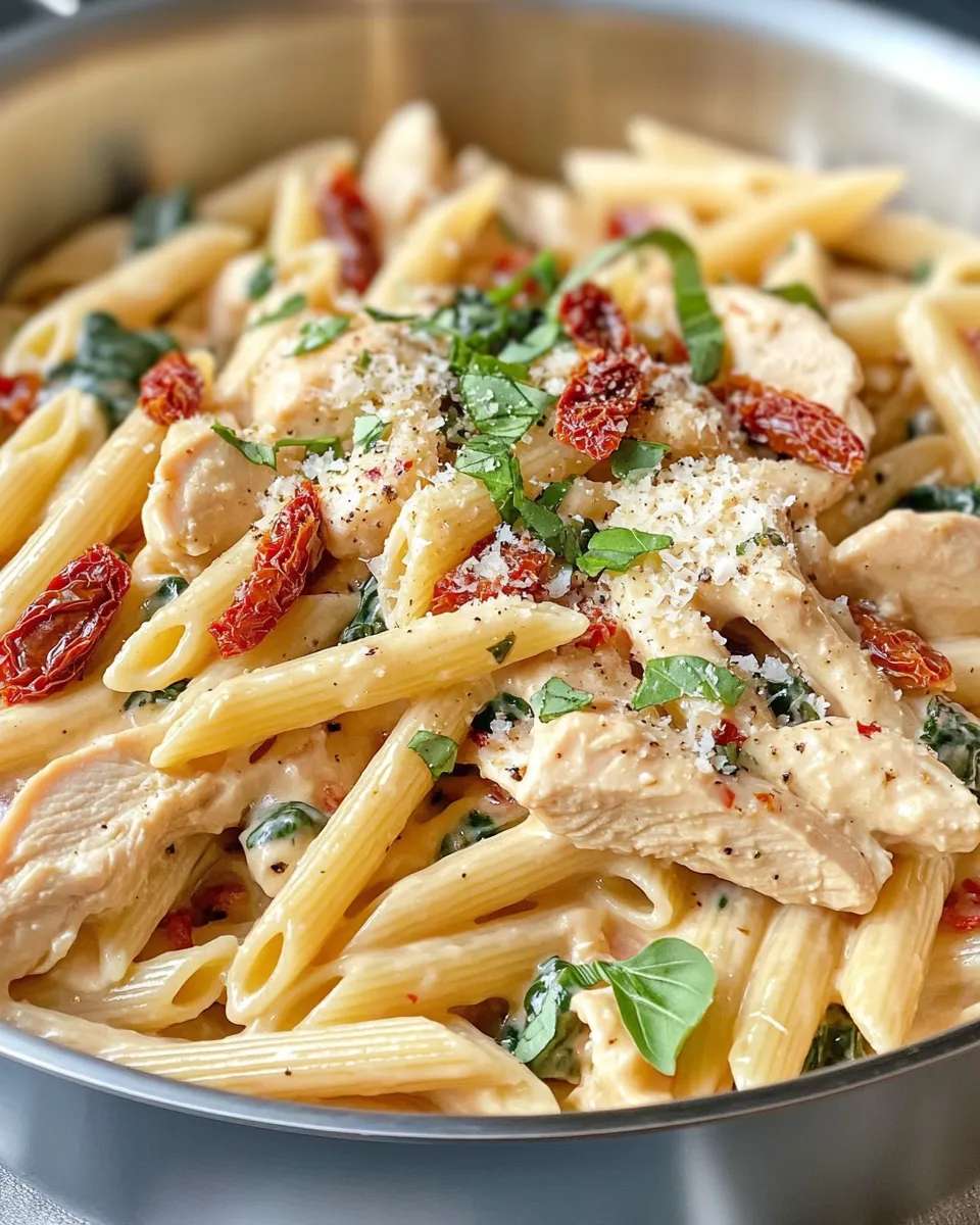 Delicious Tuscan Creamy Chicken Penne dish photo
