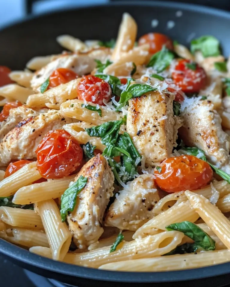 Homemade Tuscan Garlic Chicken Pasta photo