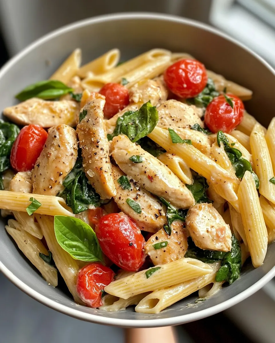 Delicious Tuscan Garlic Chicken Pasta dish photo