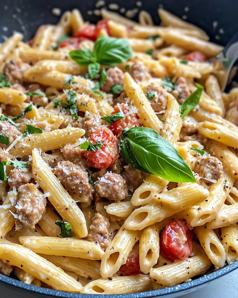Delicious Weeknight Creamy Sausage Pasta recipe image