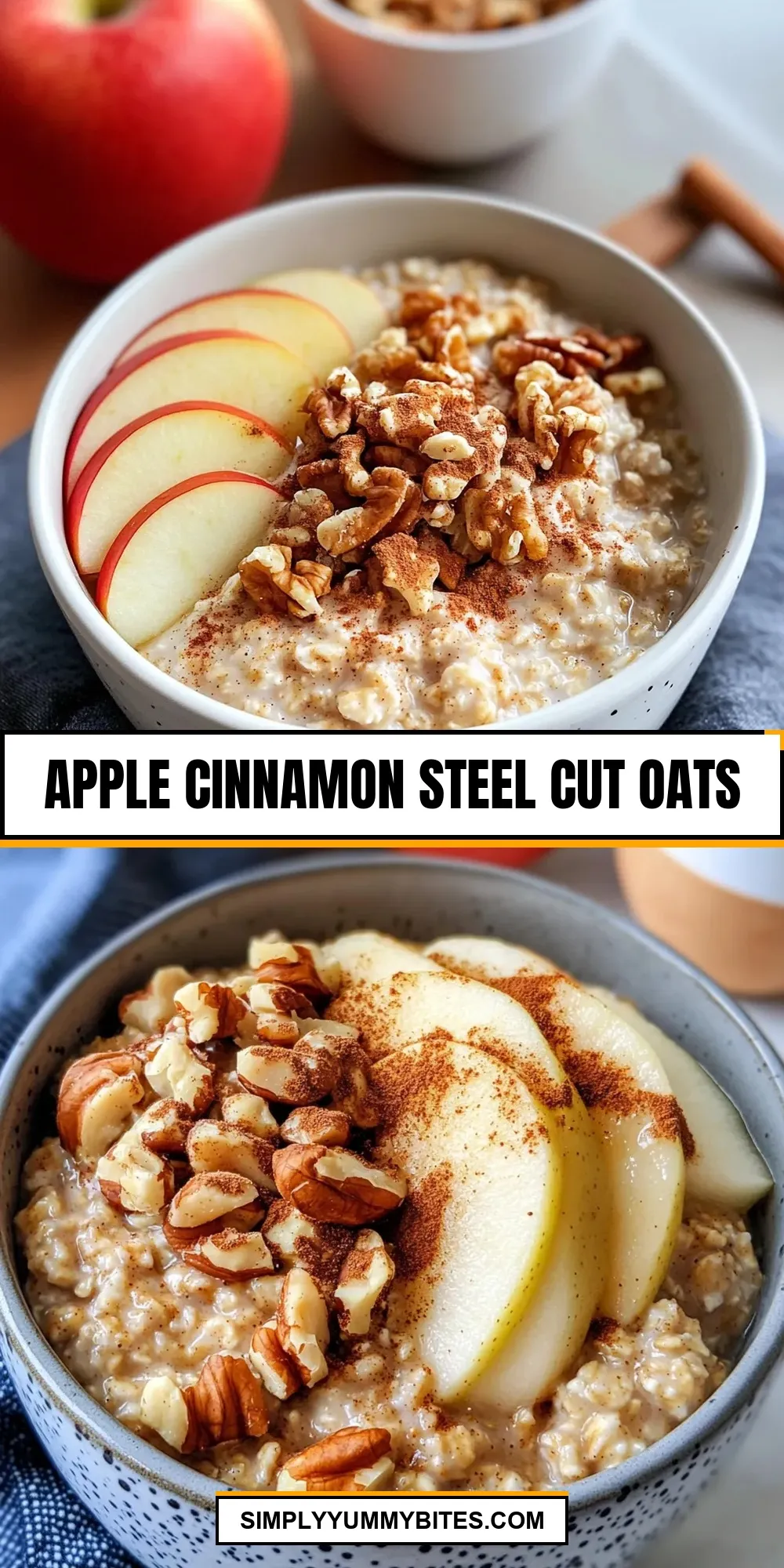 Apple Cinnamon Steel Cut Oats (Homemade & Delicious)