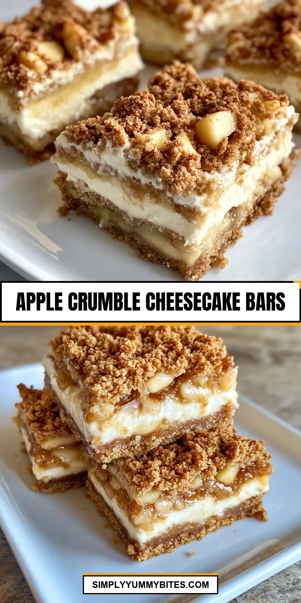 Apple Crumble Cheesecake Bars (Easy & Delicious)