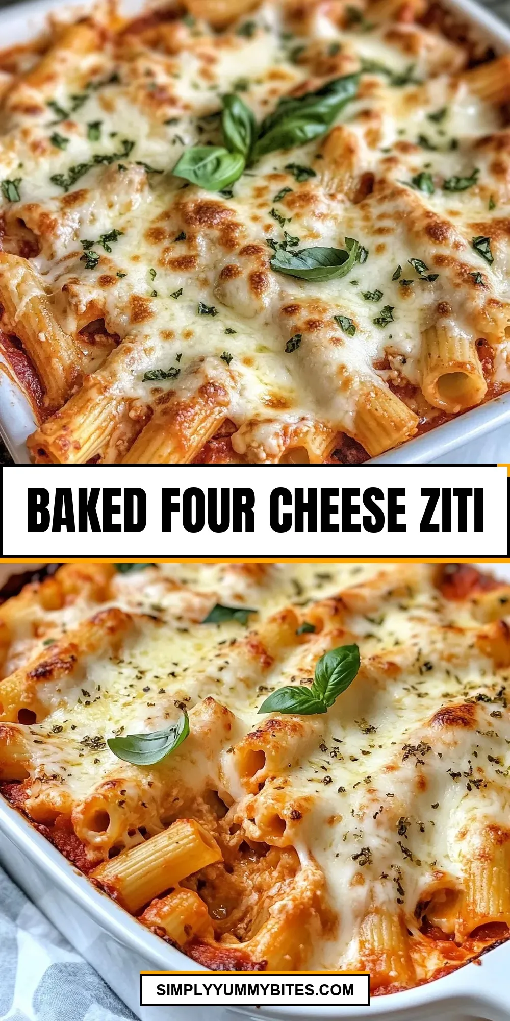 The Best Baked Four Cheese Ziti Ever