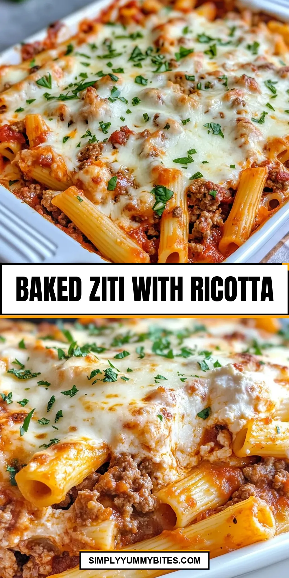 The Best Baked Ziti With Ricotta Ever