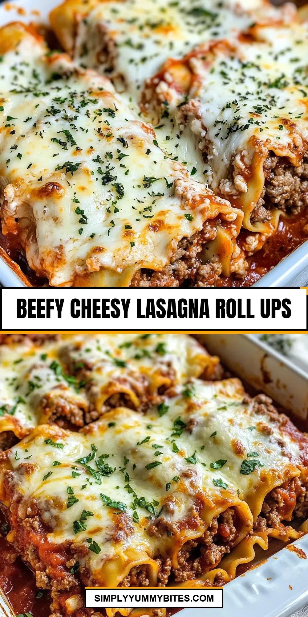 Easy Beefy Cheesy Lasagna Roll Ups Recipe