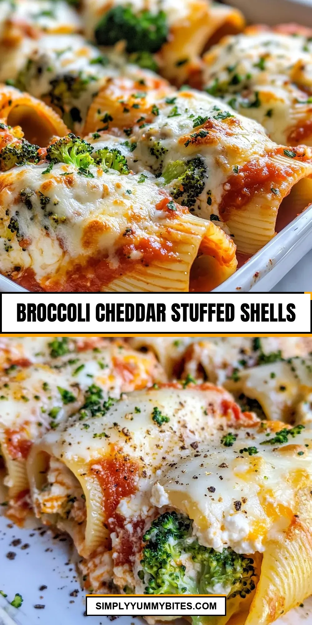 The Best Broccoli Cheddar Stuffed Shells Ever
