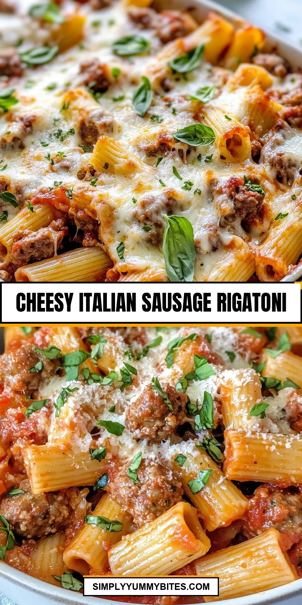 The Best Cheesy Italian Sausage Rigatoni Ever
