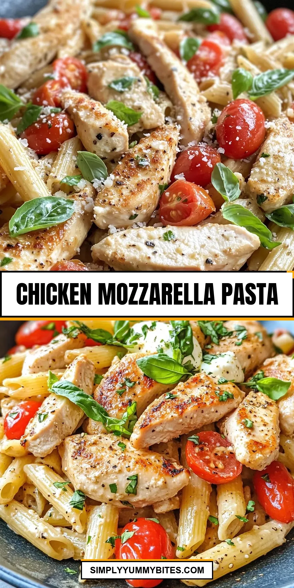The Best Chicken Mozzarella Pasta Ever