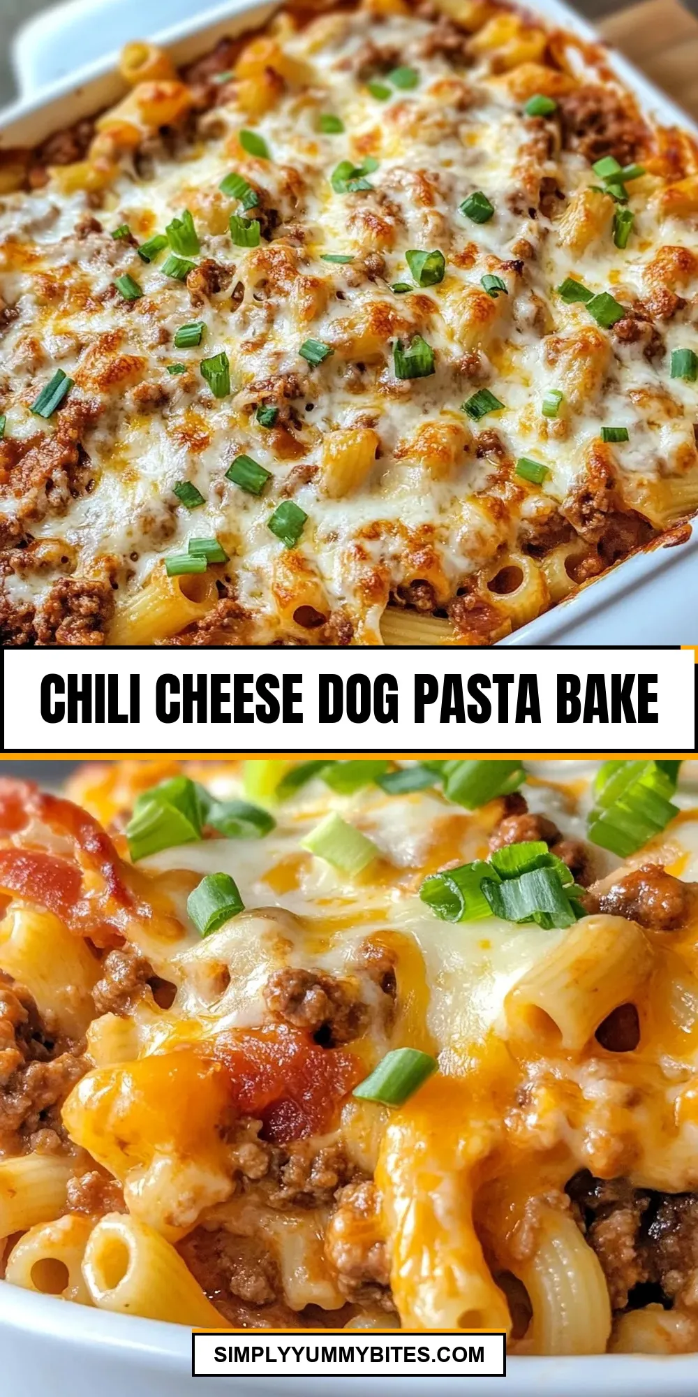 Easy Chili Cheese Dog Pasta Bake Recipe