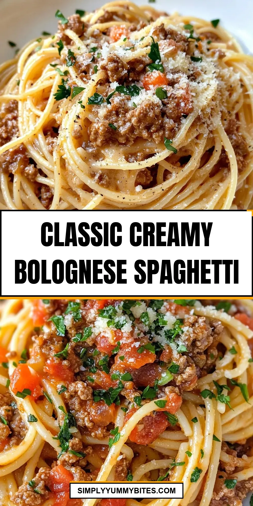Classic Creamy Bolognese Spaghetti Recipe