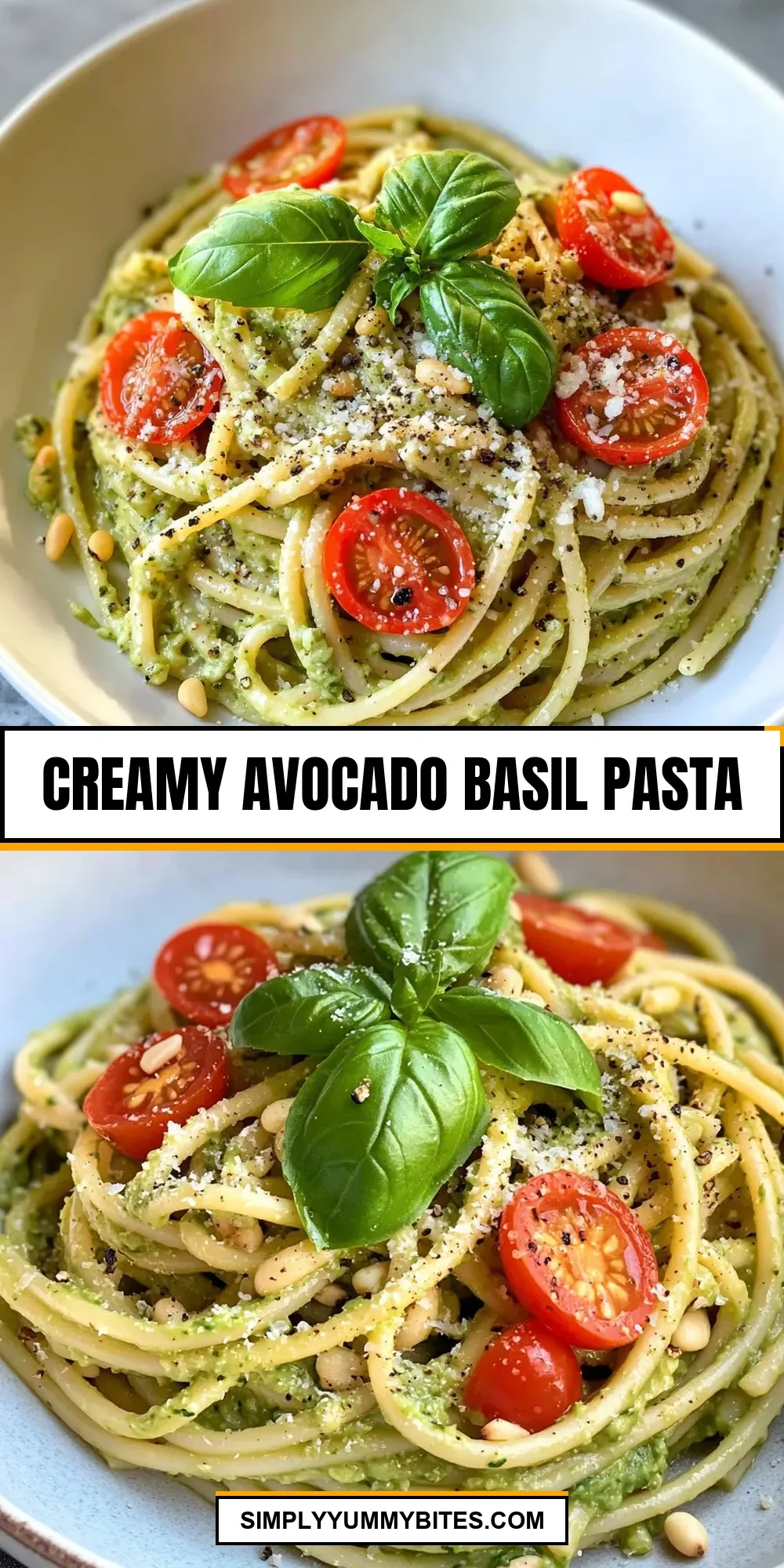 Easy Creamy Avocado Basil Pasta Recipe