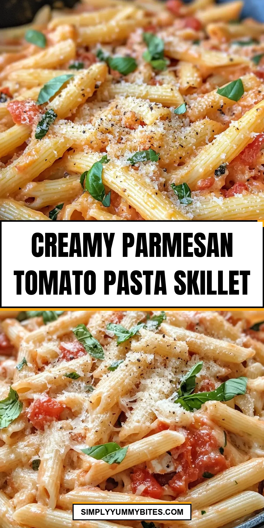 Creamy Parmesan Tomato Pasta Skillet (The Best & Delicious)