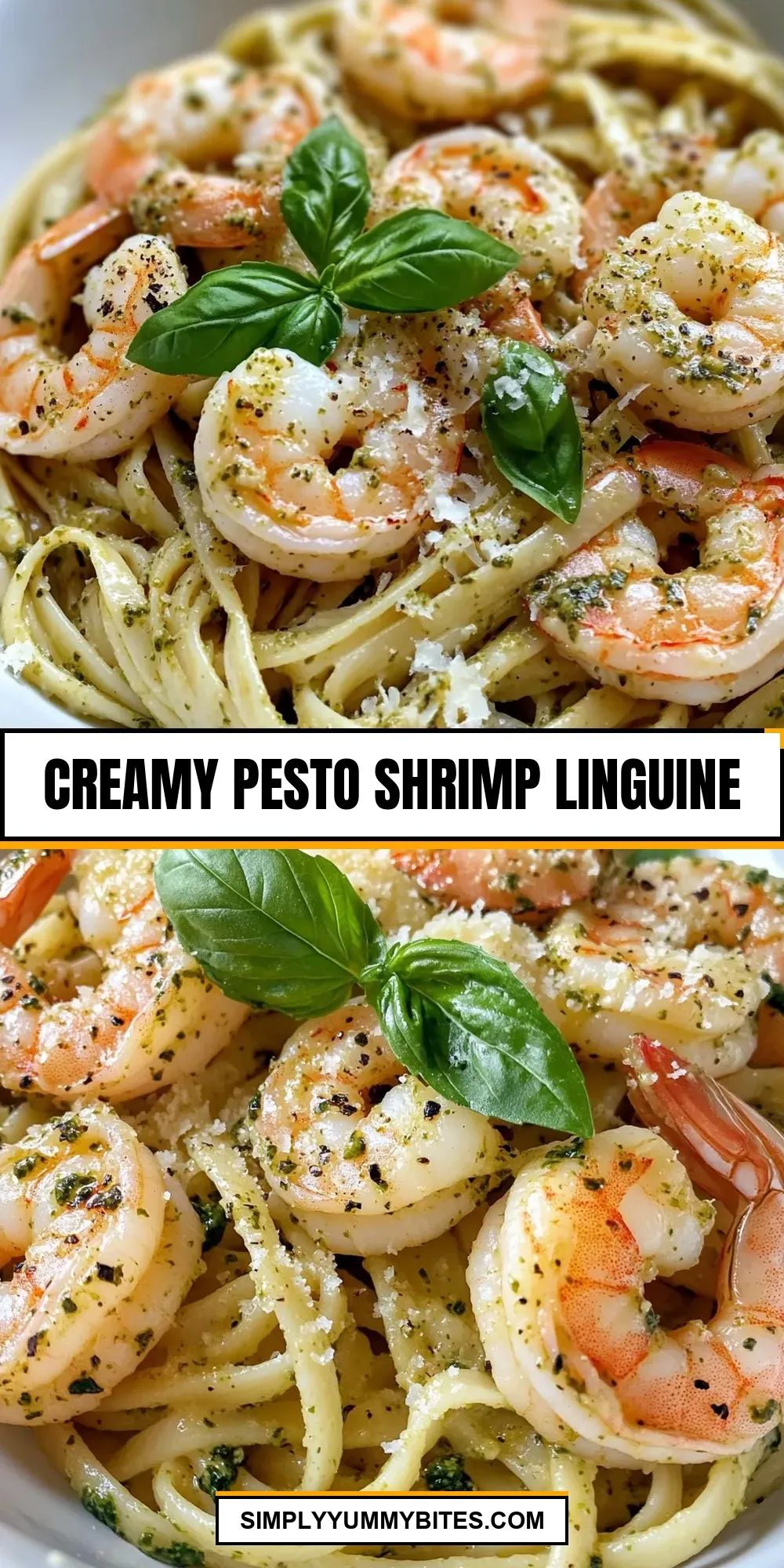 Creamy Pesto Shrimp Linguine (Amazing & Delicious)
