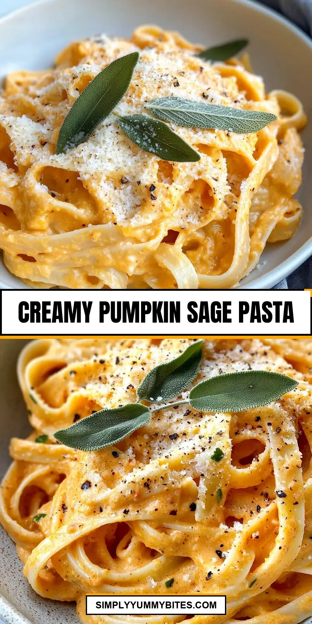 Simple Creamy Pumpkin Sage Pasta