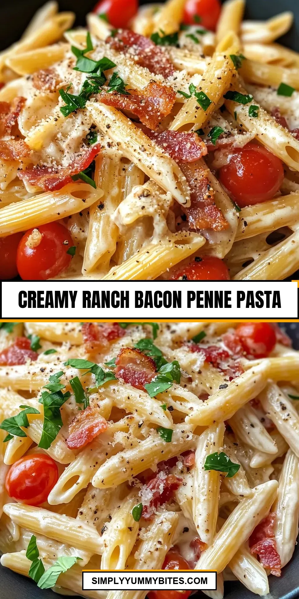 Creamy Ranch Bacon Penne Pasta Recipe