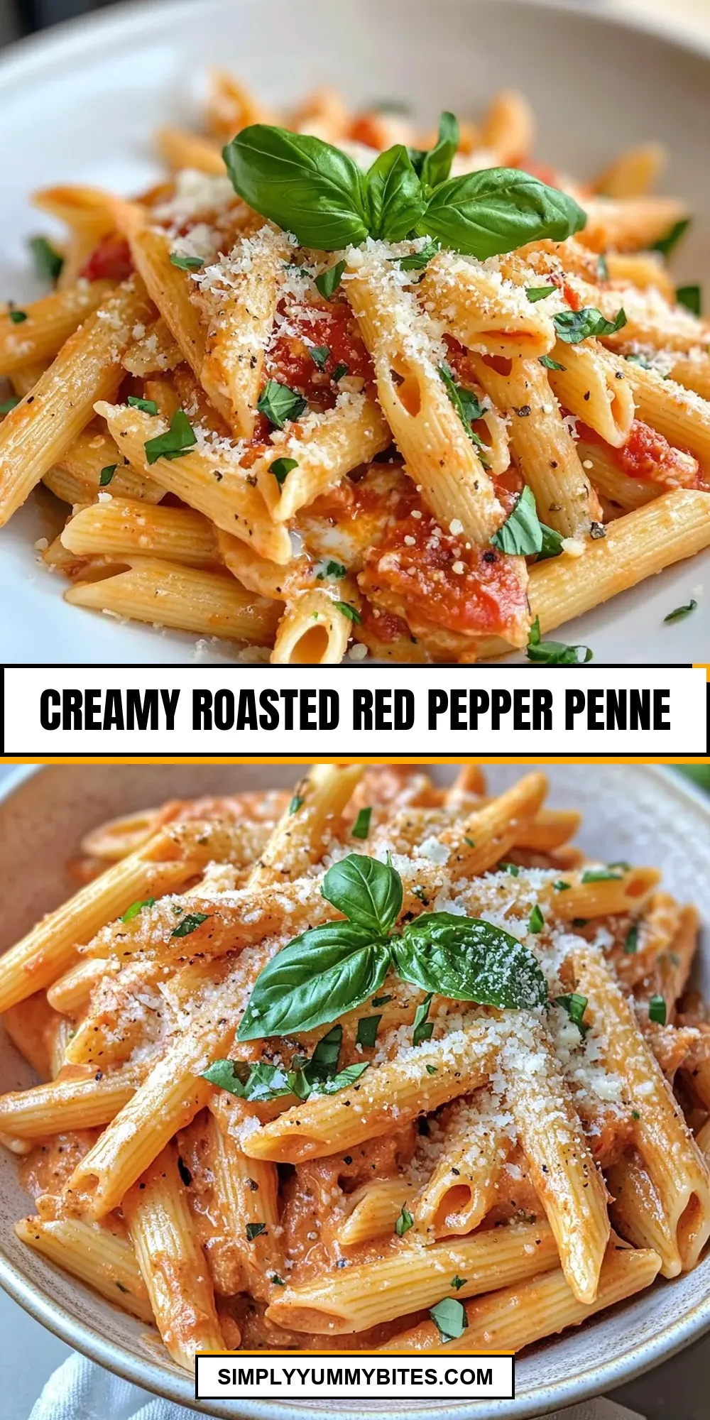 Easy Creamy Roasted Red Pepper Penne Recipe