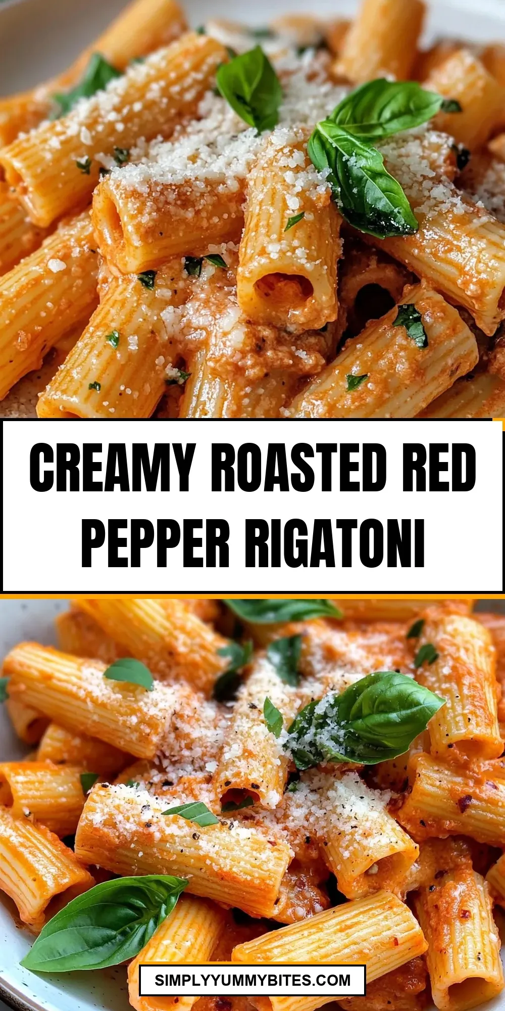 Creamy Roasted Red Pepper Rigatoni Recipe