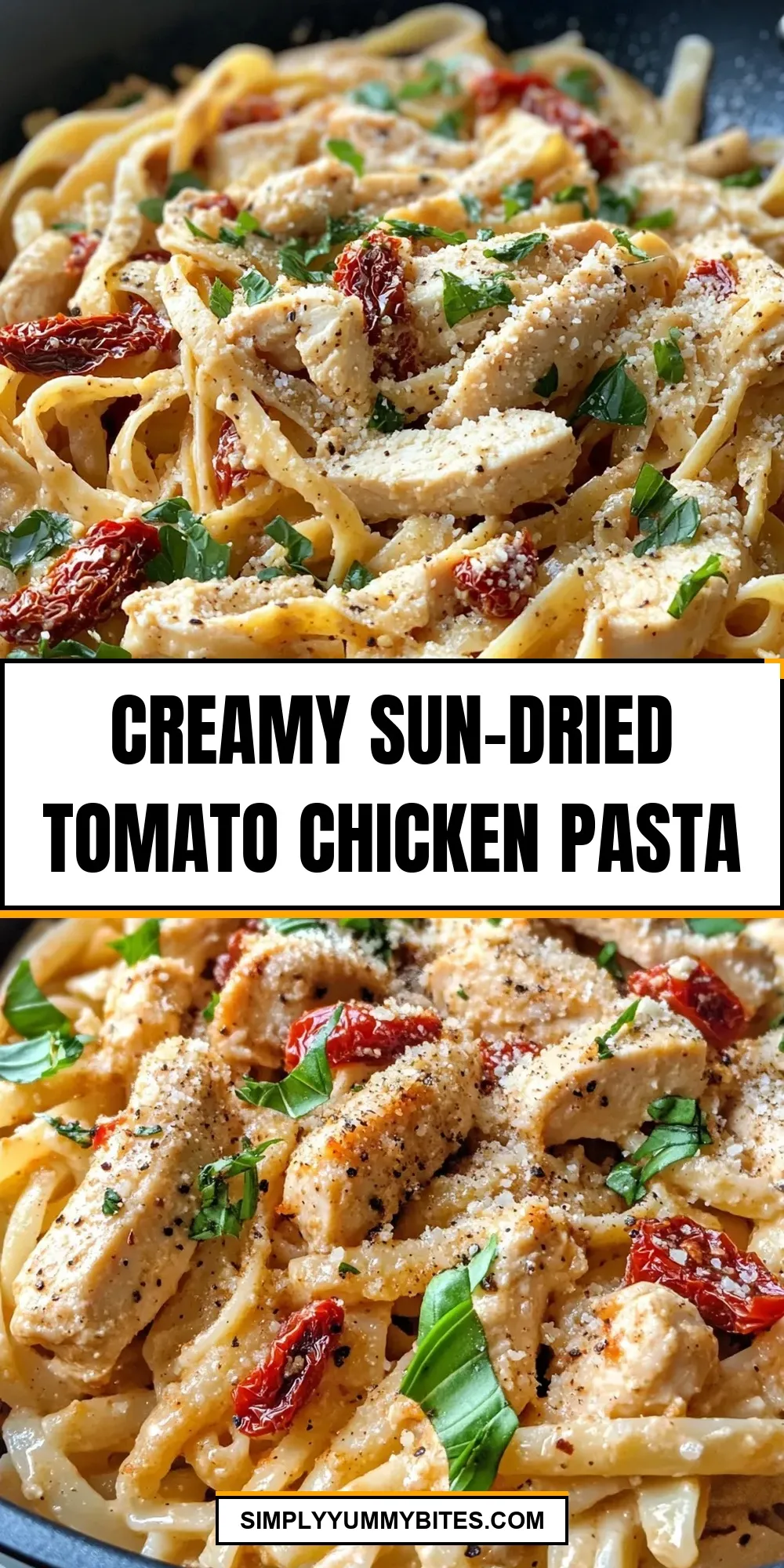 Easy Creamy Sun-Dried Tomato Chicken Pasta Recipe