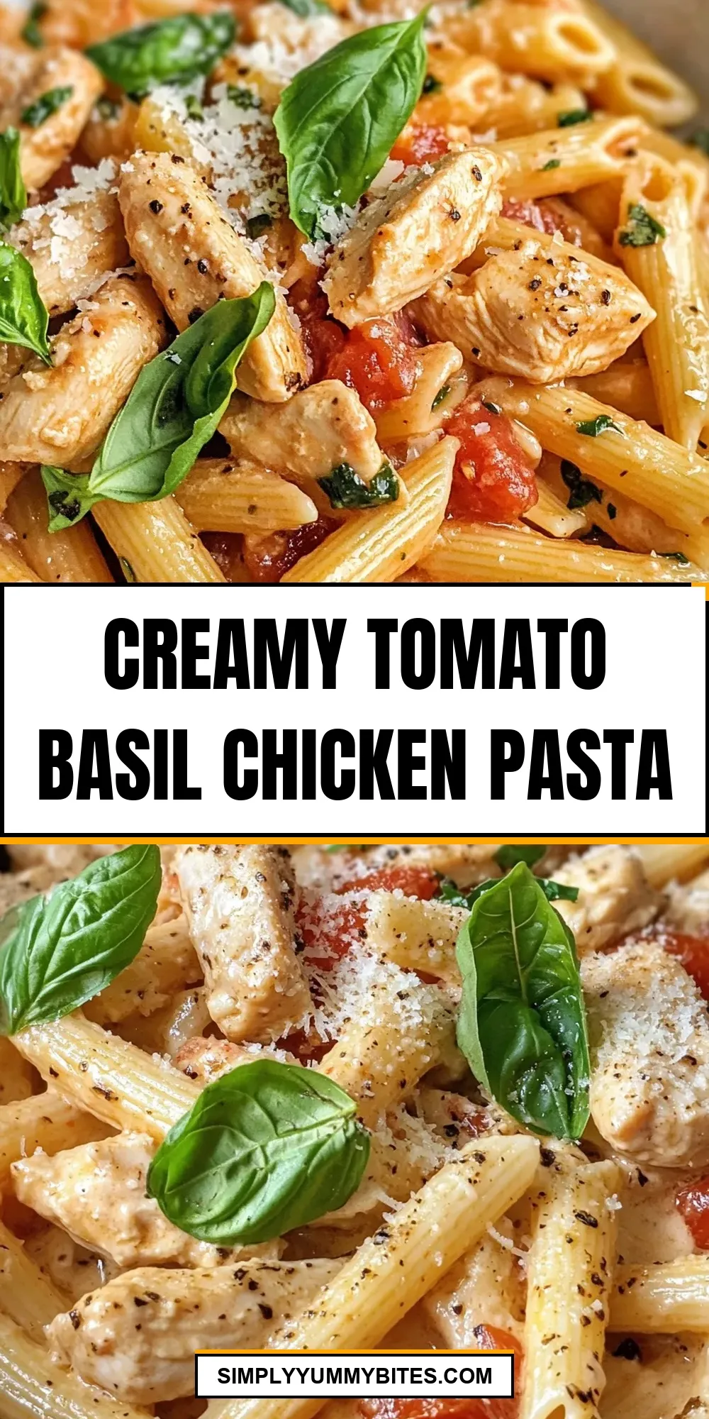 Creamy Tomato Basil Chicken Pasta Recipe