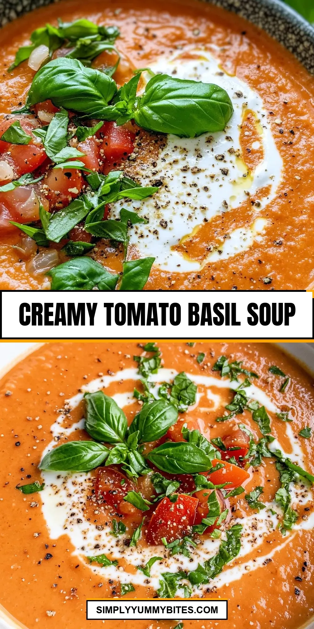 Creamy Tomato Basil Soup (Healthy & Delicious)