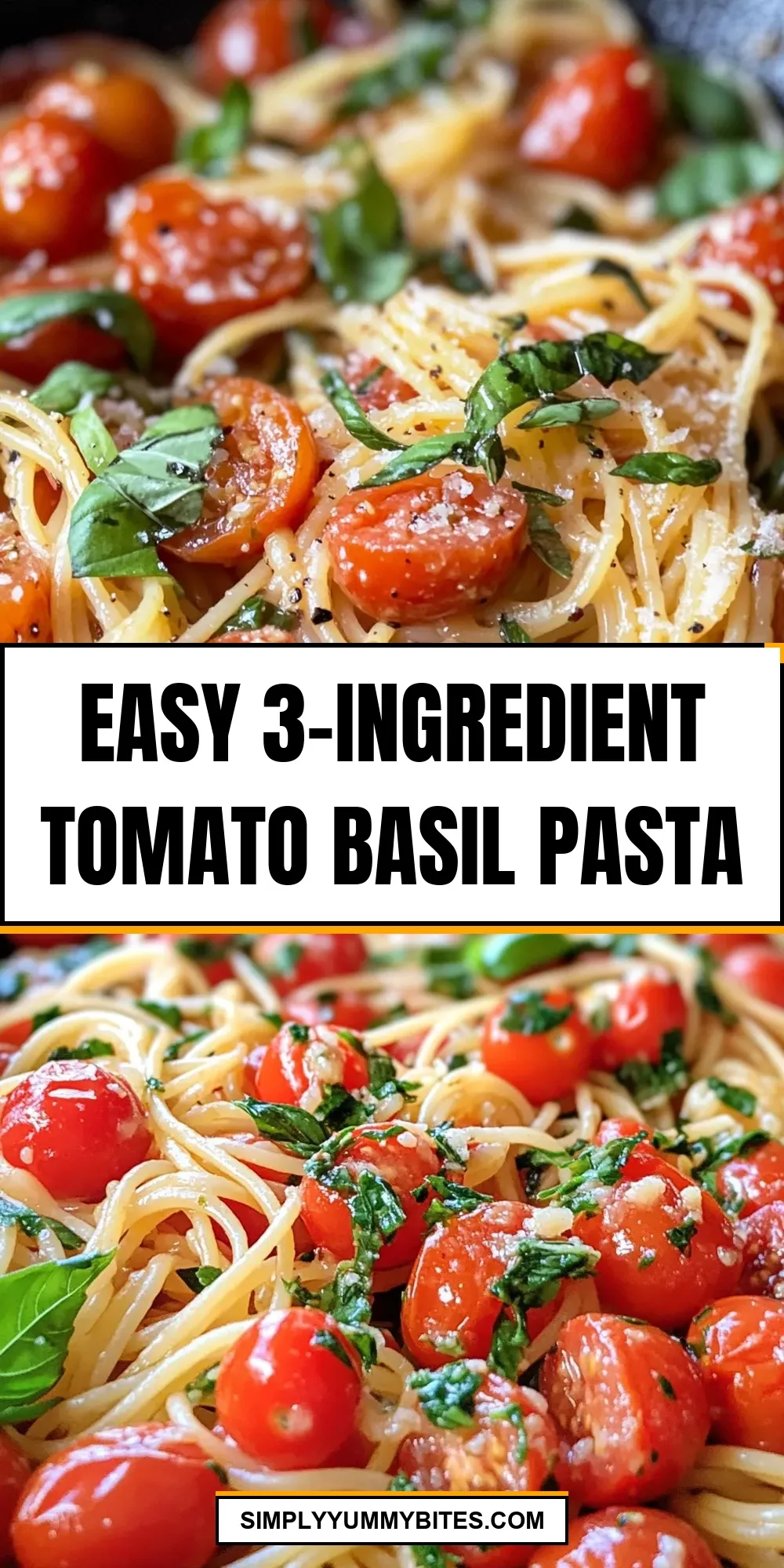 Healthy Easy 3-Ingredient Tomato Basil Pasta