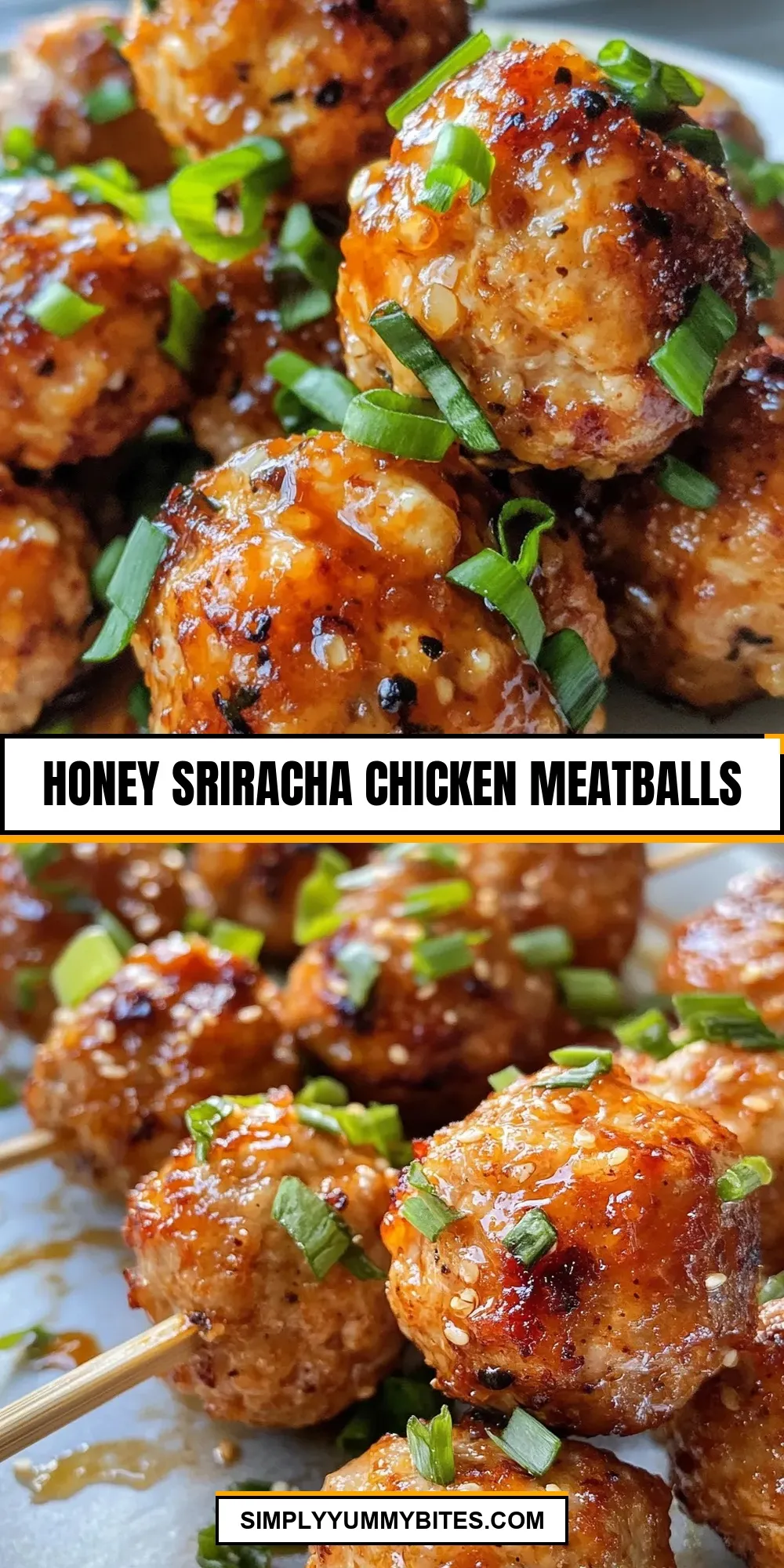 Honey Sriracha Chicken Meatballs Recipe