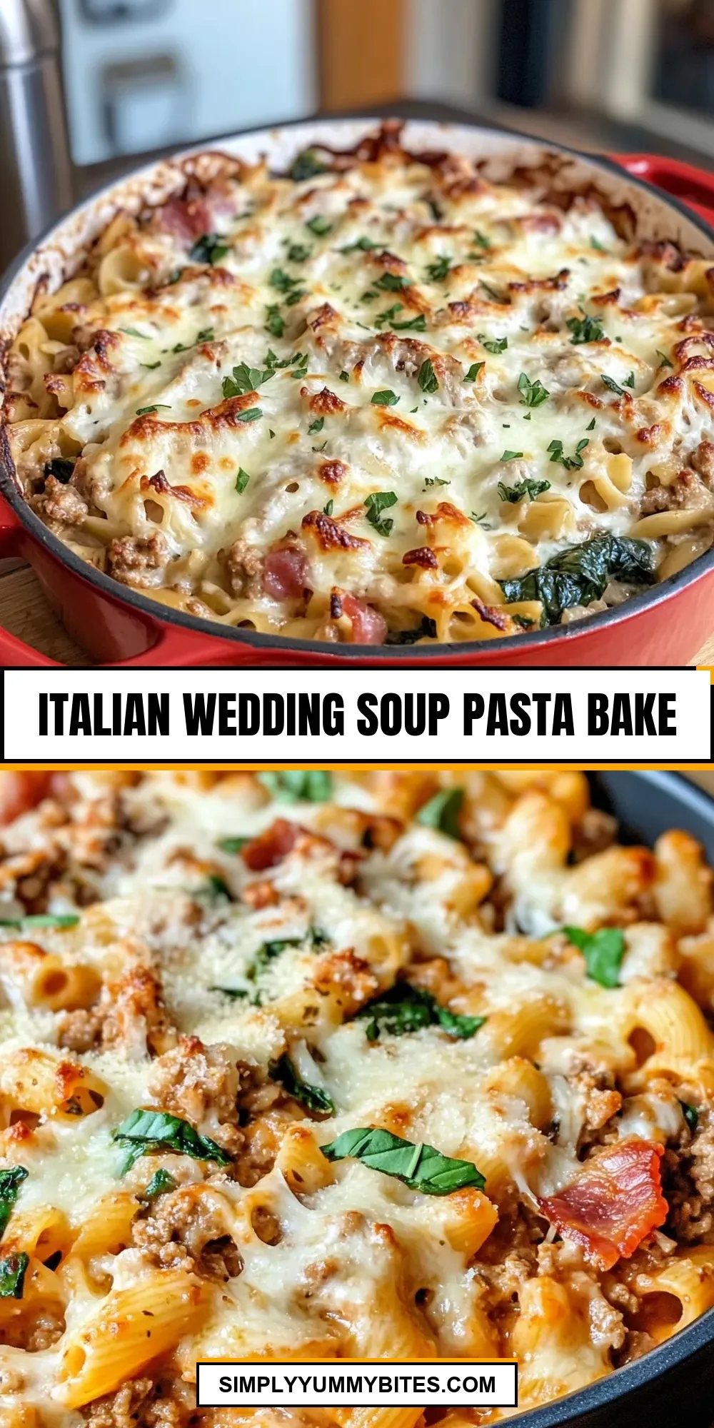 Easy Italian Wedding Soup Pasta Bake Recipe