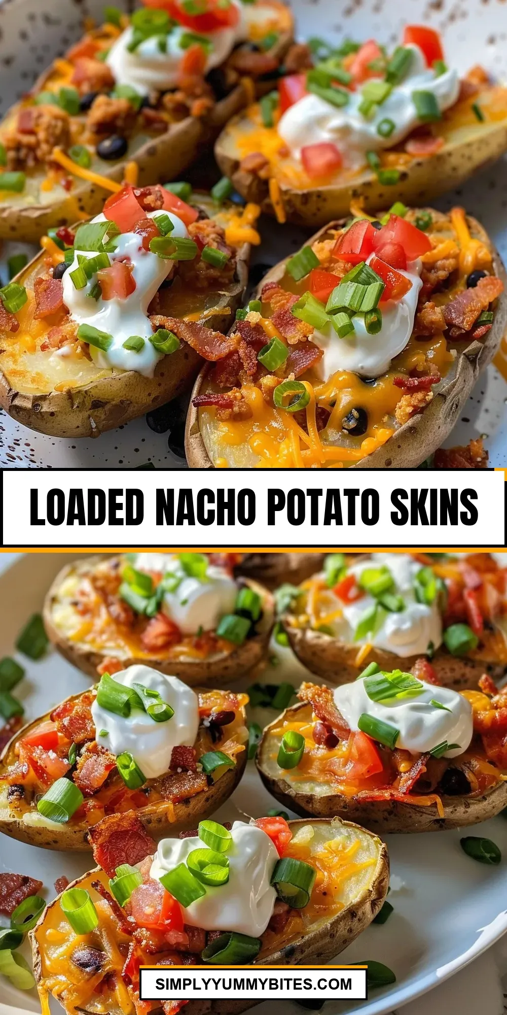 Easy Loaded Nacho Potato Skins Recipe