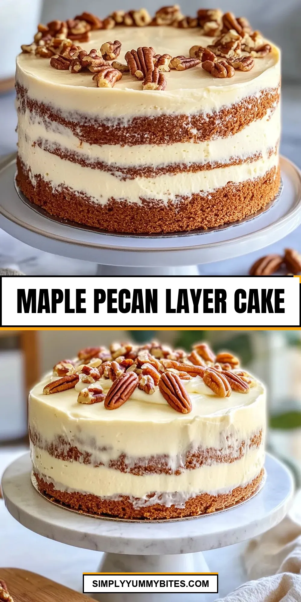 Maple Pecan Layer Cake Recipe