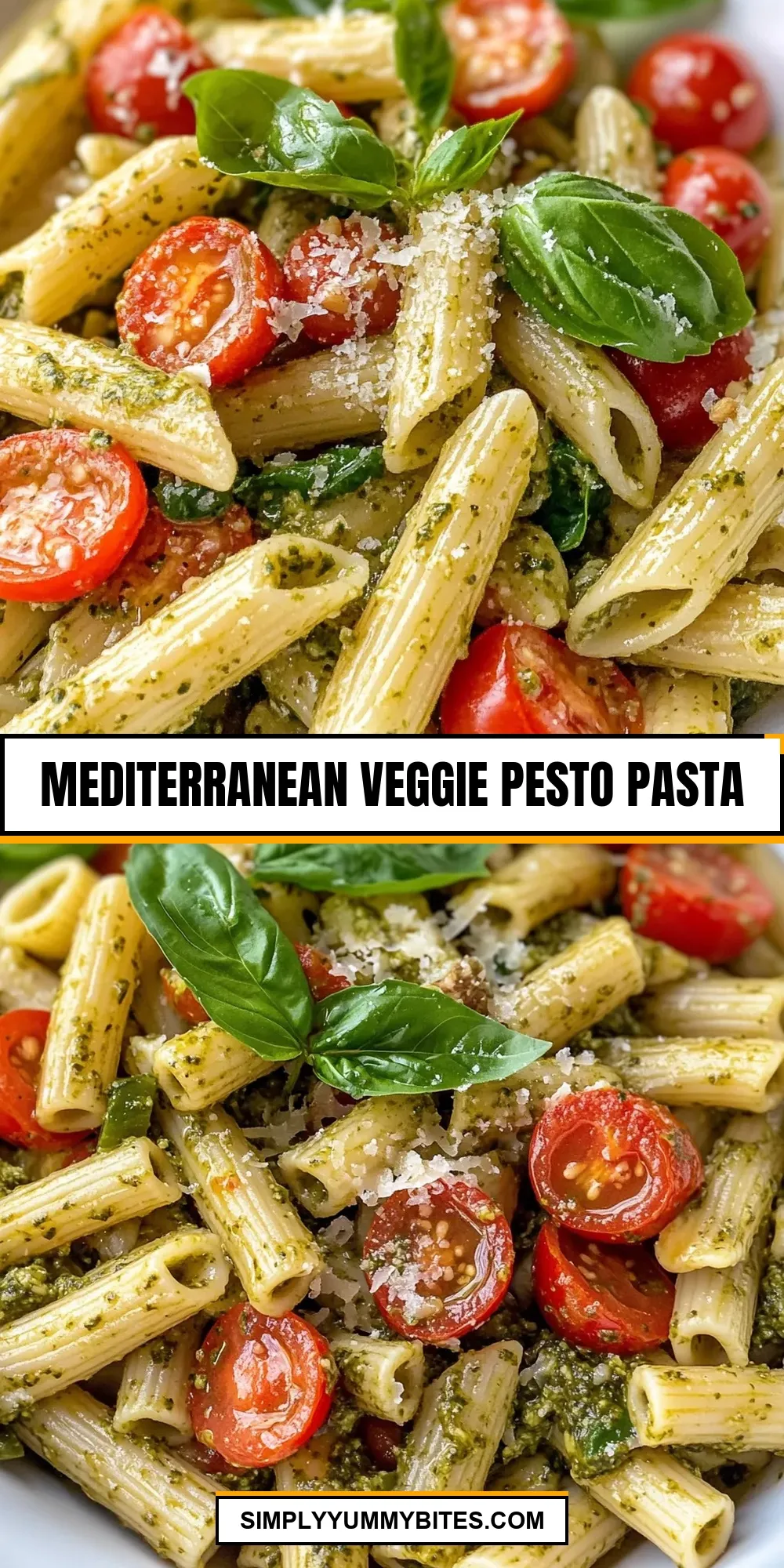 Mediterranean Veggie Pesto Pasta Recipe