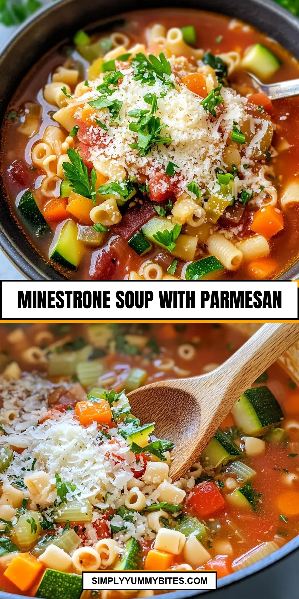 Easy Minestrone Soup With Parmesan Recipe