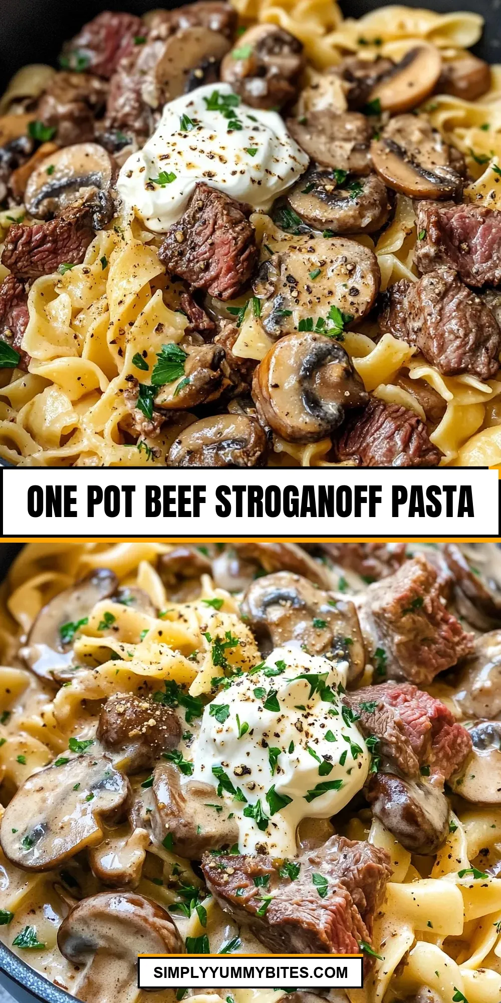 The Best One Pot Beef Stroganoff Pasta Ever