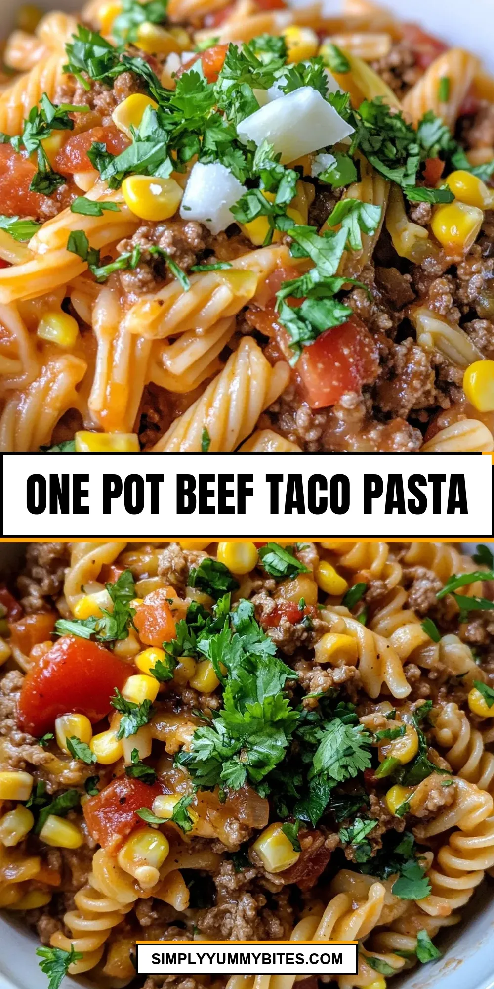 The Best One Pot Beef Taco Pasta Ever