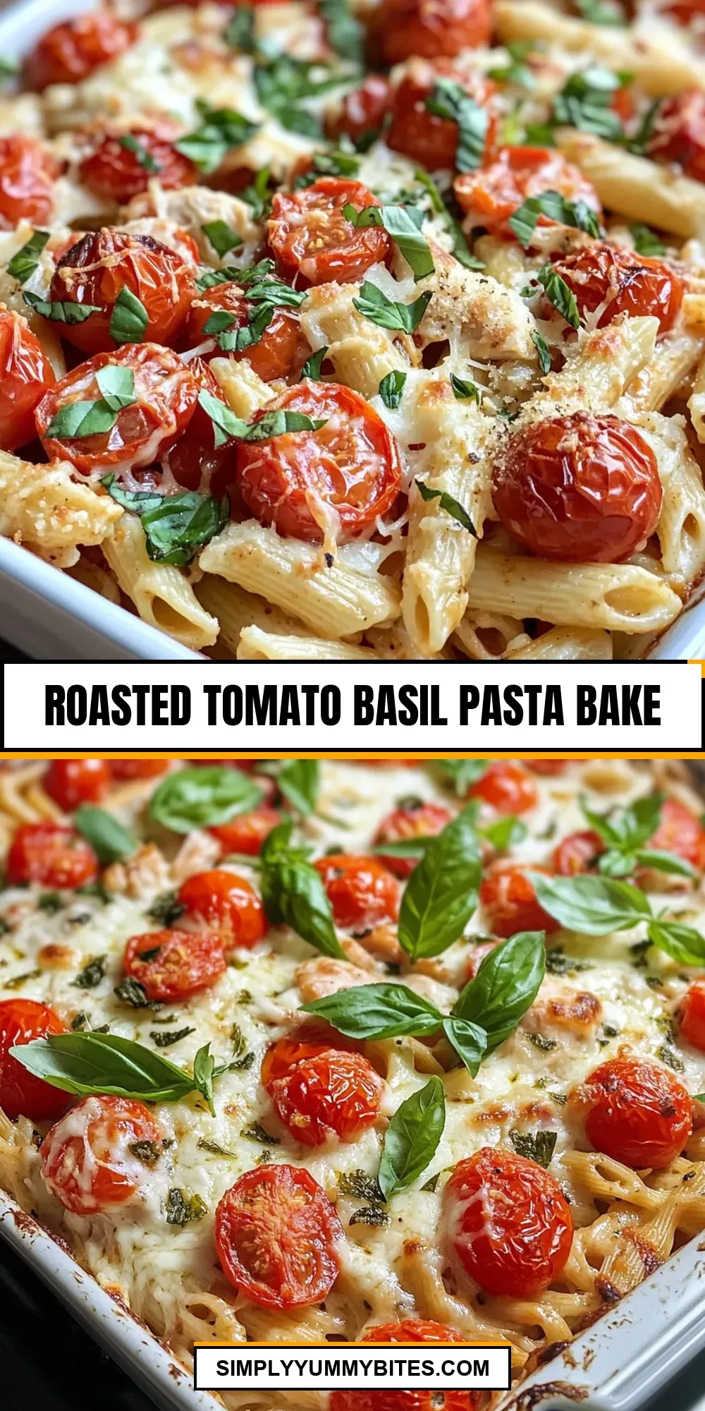 Roasted Tomato Basil Pasta Bake Recipe