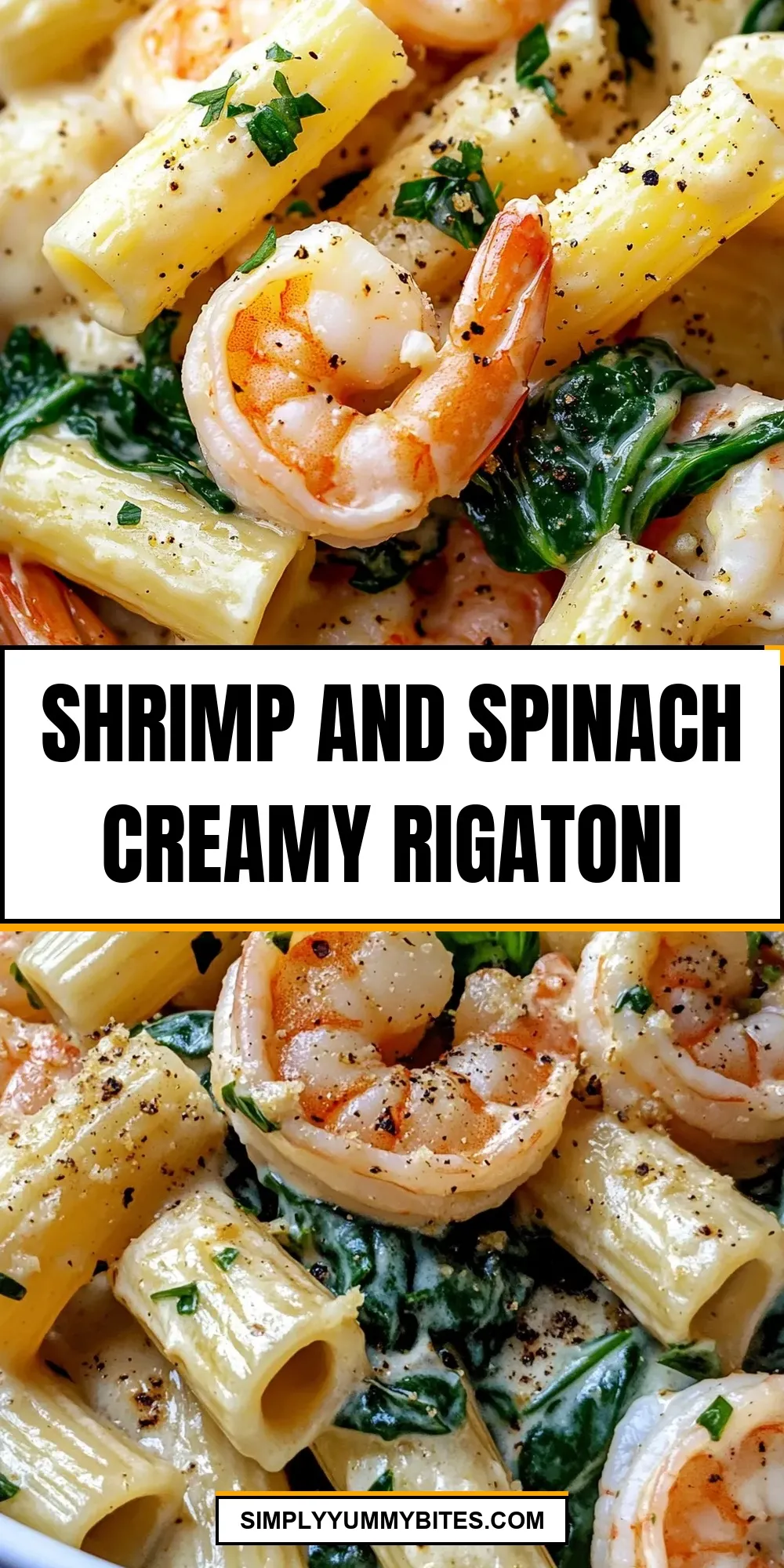 Shrimp And Spinach Creamy Rigatoni Recipe