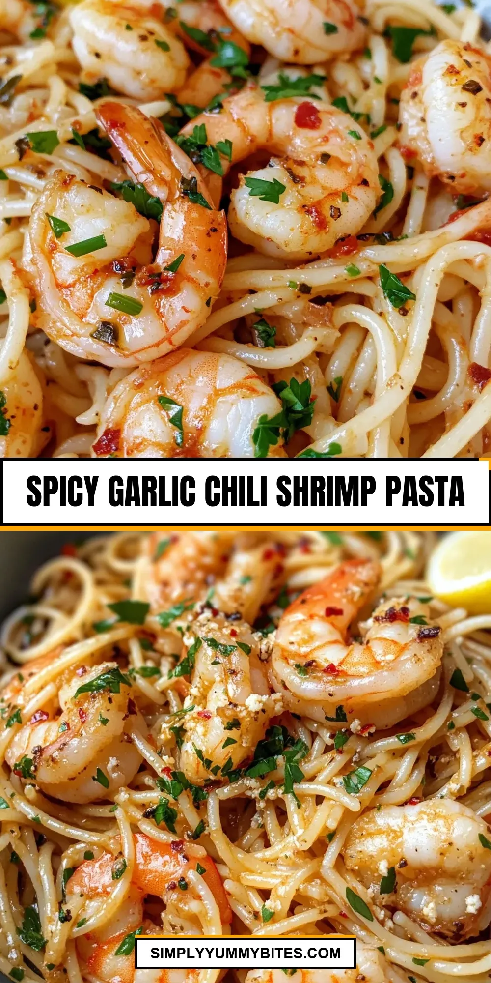 Homemade Spicy Garlic Chili Shrimp Pasta