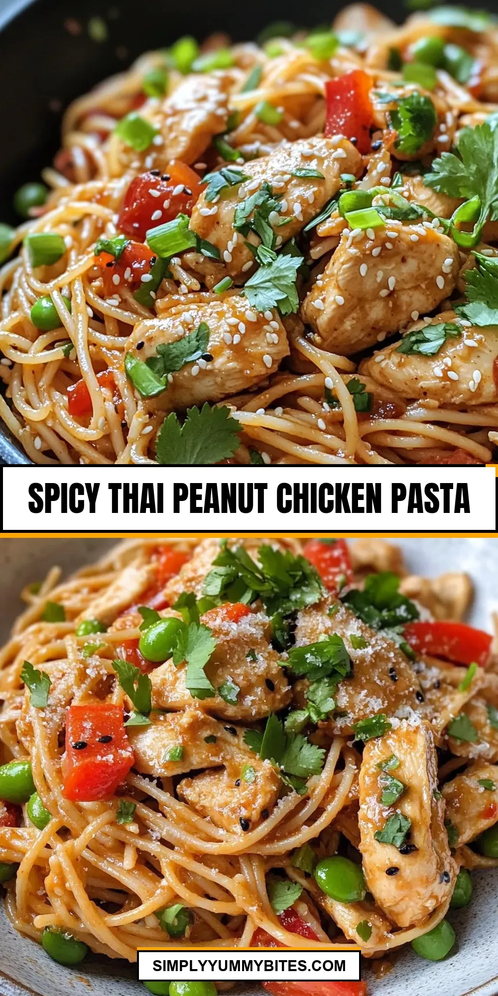 Easy Spicy Thai Peanut Chicken Pasta Recipe