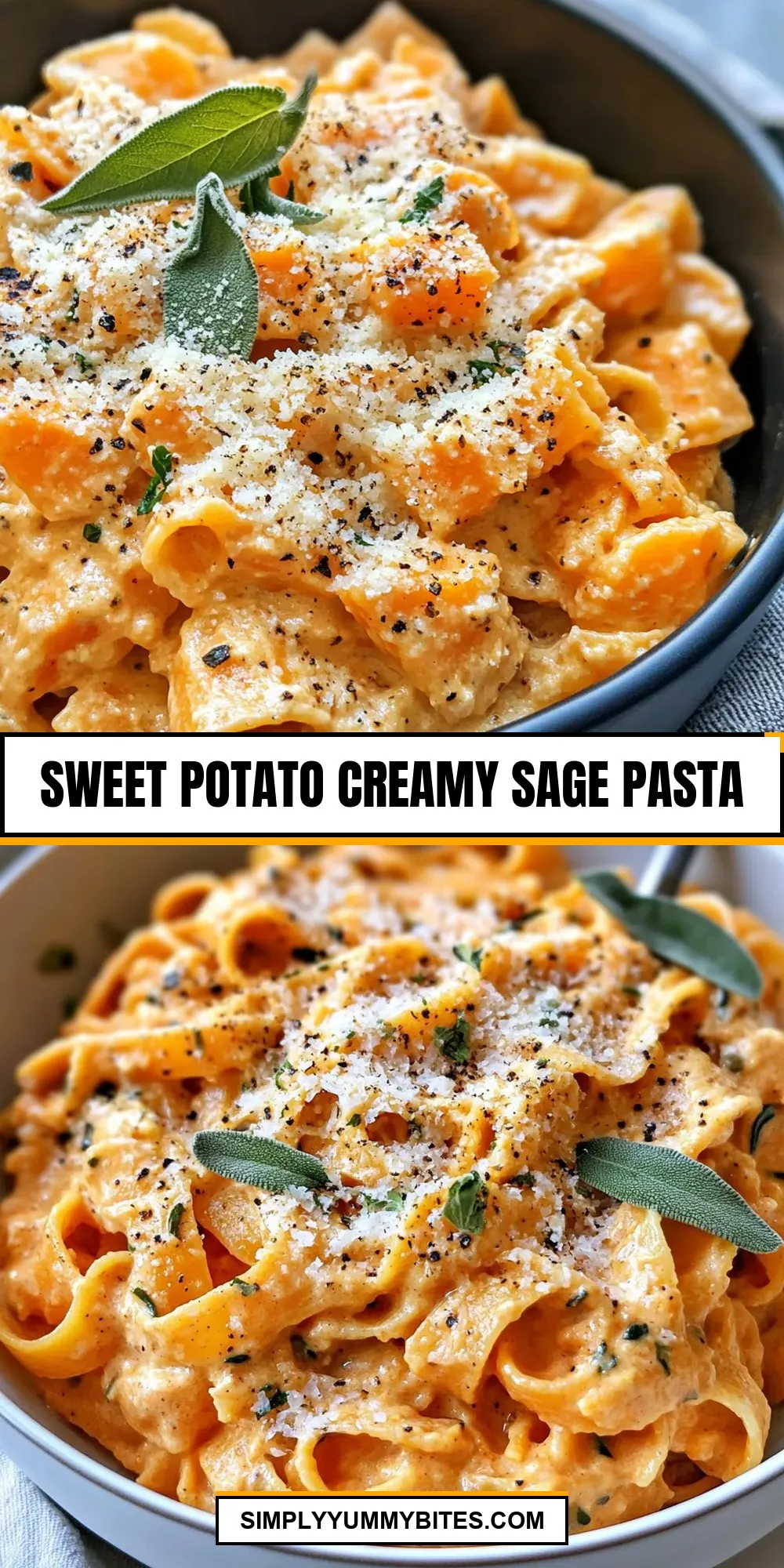 Easy Sweet Potato Creamy Sage Pasta Recipe