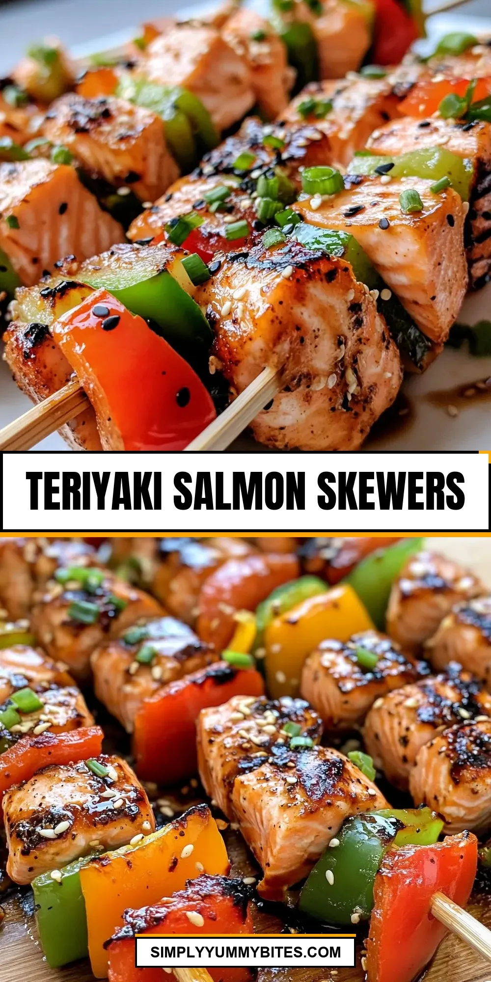 The Best Teriyaki Salmon Skewers Ever